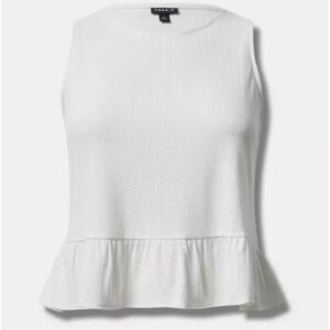 Torrid Ivory Peplum Tank Top